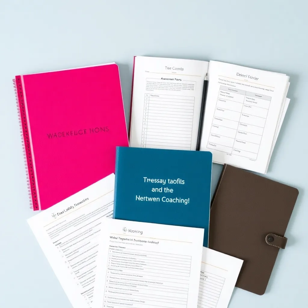Diverse coaching tools en materialen gebruikt tijdens sessies